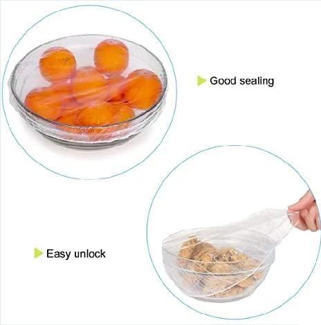 Reusable Elastic Food Storage Plastic Covers (Pack of 100) - Cartina.in