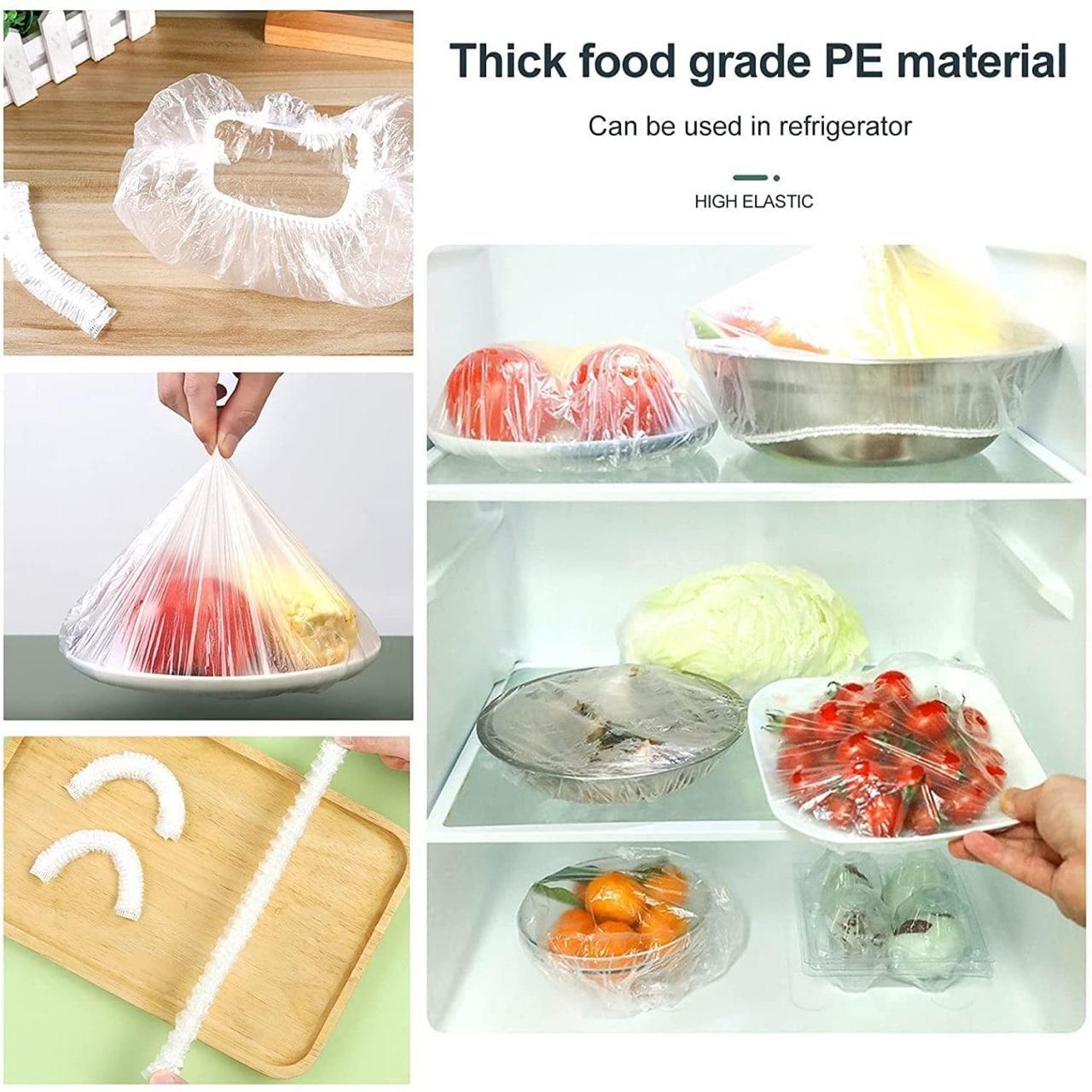 Reusable Elastic Food Storage Plastic Covers (Pack of 100) - Cartina.in
