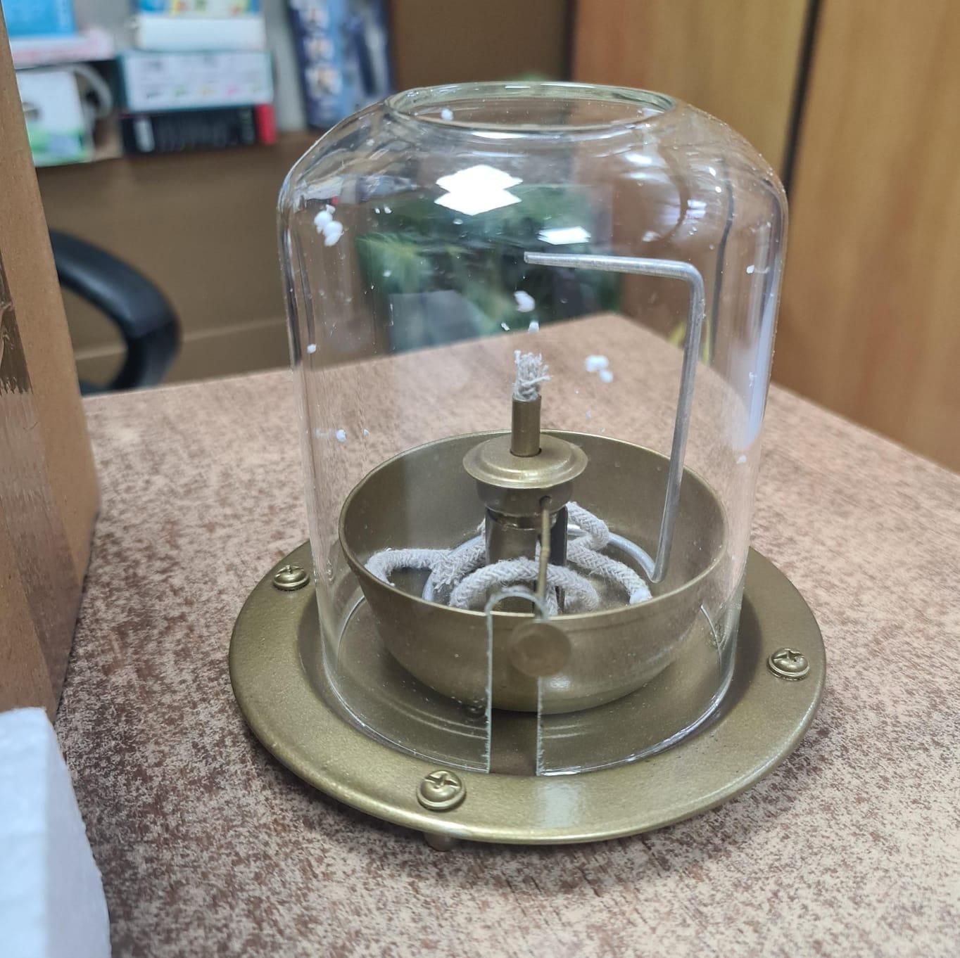 Golden Brass Akhand Diya Oil Lamp with Rotating Wick - Cartina.in